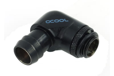 ANT Alphacool HF 13mm (1/2") Schlauchanschluss 90° drehbar G1/4 mit O-Ring - Deep Black ANT Alphacool HF 13mm (1/2") Schlauchanschluss 90° drehbar G1/4 mit O-Ring - Deep Black