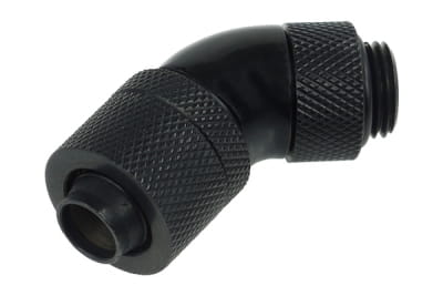 ANS Alphacool HF 13/10 Anschraubtülle 45° drehbar G1/4 - Deep Black